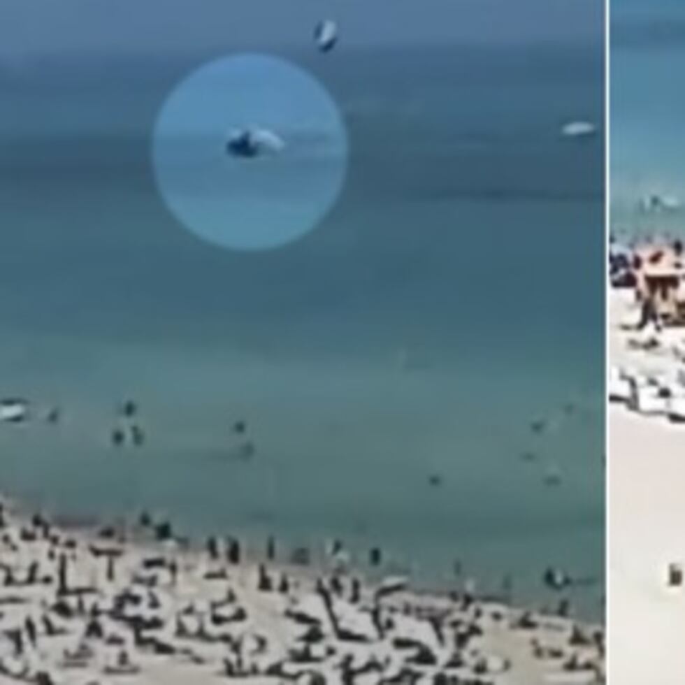 Esta área de la playa, entre las calles 9 y 11 de Miami Beach, donde se encuentran numerosos hoteles en primera línea de playa, fue cerrada por las autoridades locales, mientras se espera que asuma la investigación la Administración Federal de Aviación (FAA) de EE.UU.