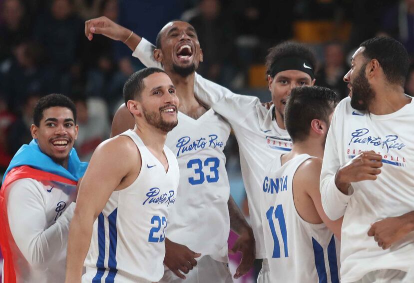 Los boricuas celebran el pase a la final en los Juegos Panamericanos.