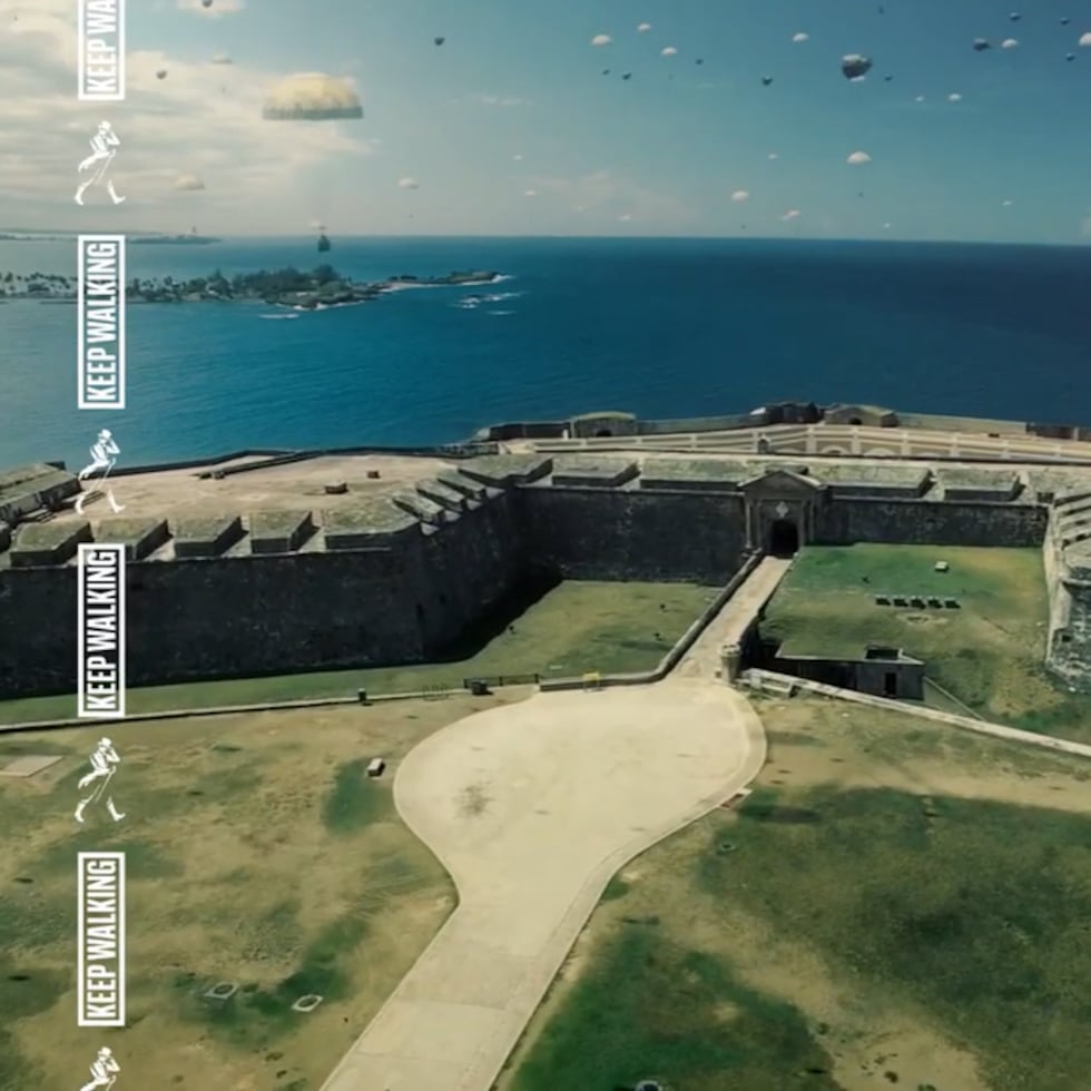 La vista del Castillo San Felipe del Morro que se utilizó en el nuevo comercial del whiskey Johnnie Walker.