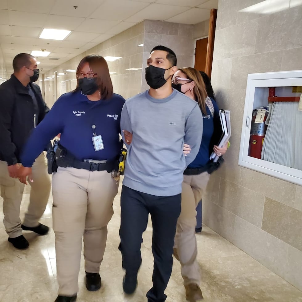 Jensen Medina en el momento en que fue arrestado a principios de mayo luego de no prestar un fianza de $250,000 por tener una licencia de conducir falsa.