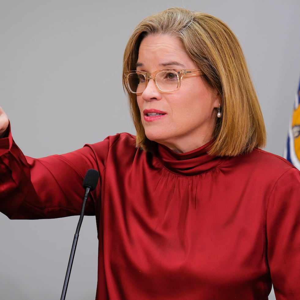 La alcaldesa de San Juan, Carmen Yulín Cruz, durante una conferencia de prensa.