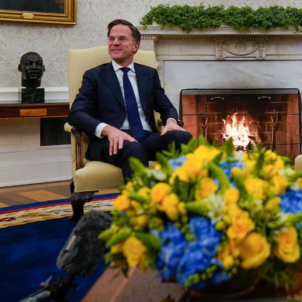 El presidente estadounidense, Joe Biden, con el primer ministro de Holanda, Mark Rutte, en la Casa Blanca en Washington.