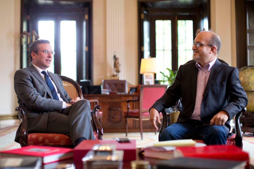 El candidato a la gobernación del PPT, Rafael Bernabe (derecha), le hizo un llamado al gobernador Alejandro García Padilla (izquierda) a que “desobedezca” a los acreedores.