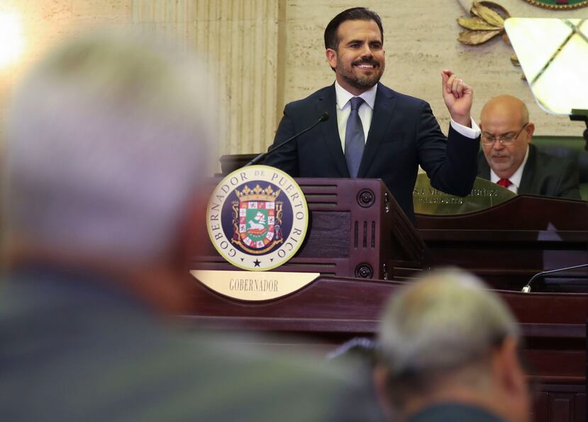 Rosselló durante el mensaje que ofreció en el hemiciclo de la Cámara de Representantes.