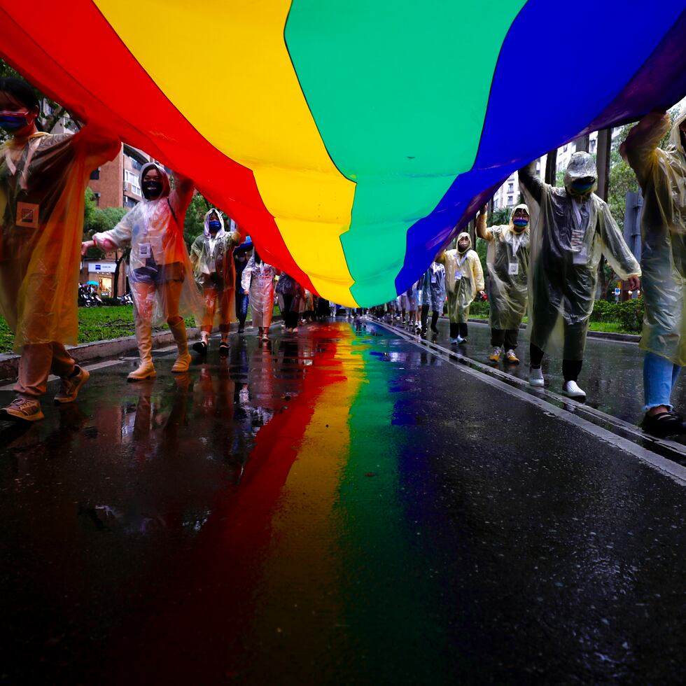 Foto de archivo de una manifestación del orgullo LGBTQUIA+.