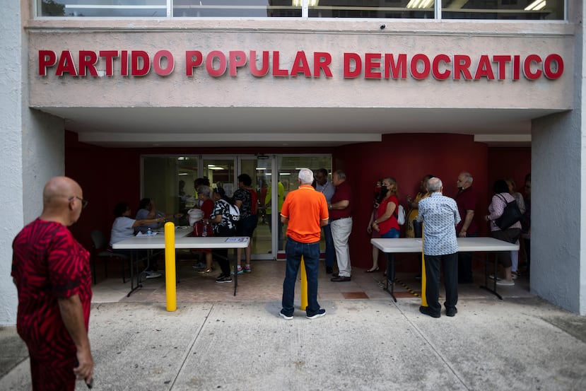 La asamblea del Partido Popular Democrático (PPD) se lleva a cabo en la sede de esa colectividad en Puerta de Tierra.