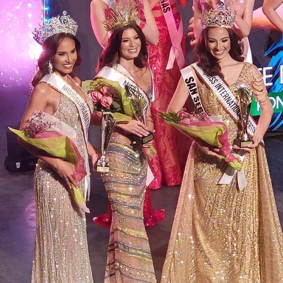 Miss Supranational Puerto Rico 2022 Ariette Banchs, Miss Grand Puerto Rico 2022 Oxana Rivera, y Miss International Puerto Rico 2022 Paola González.