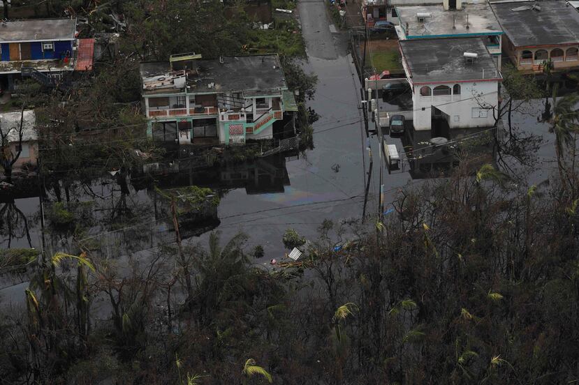 El área de Madianía Alta en Loíza después del paso del huracán María. (GFR Media)