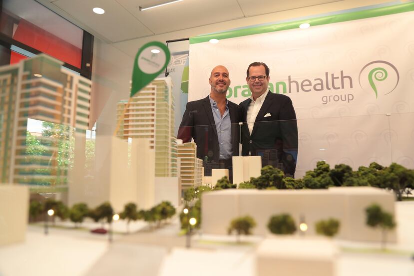 David Melchor y Nicholas Prouty, socios de Pravan Health Group, empresa a cargo del primer centro de salud integral de medicina preventiva en el complejo comercial y residencial Ciudadela, en Santurce.