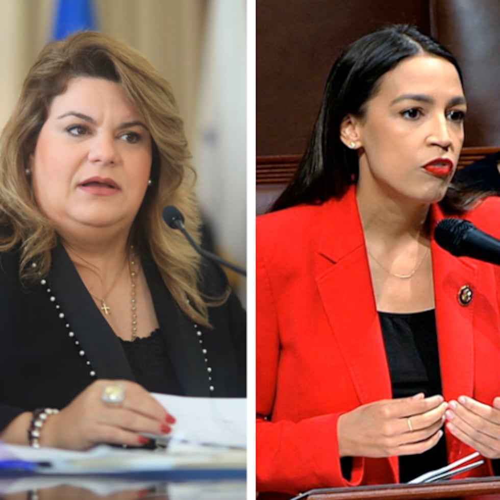 Fotos de archivo de Jenniffer González y Alexandria Ocasio Cortez.