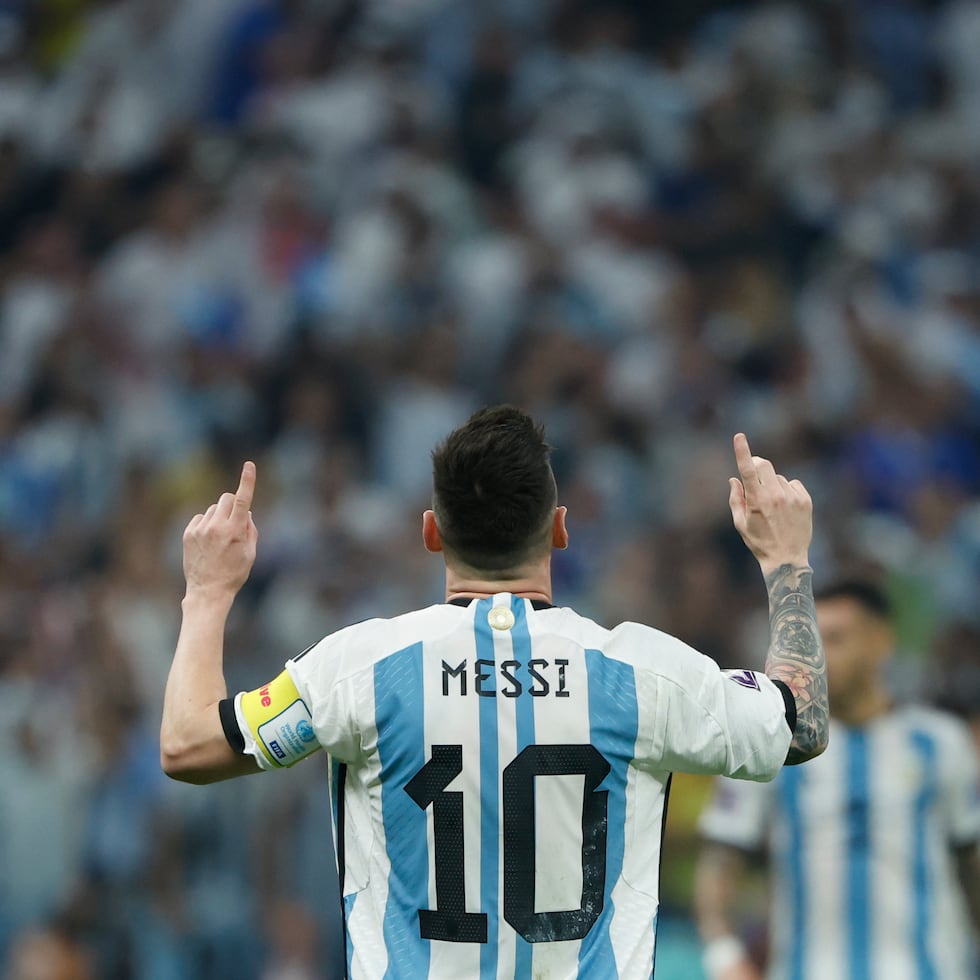 Lionel Messi está activo en su quinto Mundial. Es posible que el domingo esté jugando su último partido en un certamen mundialista de la FIFA.