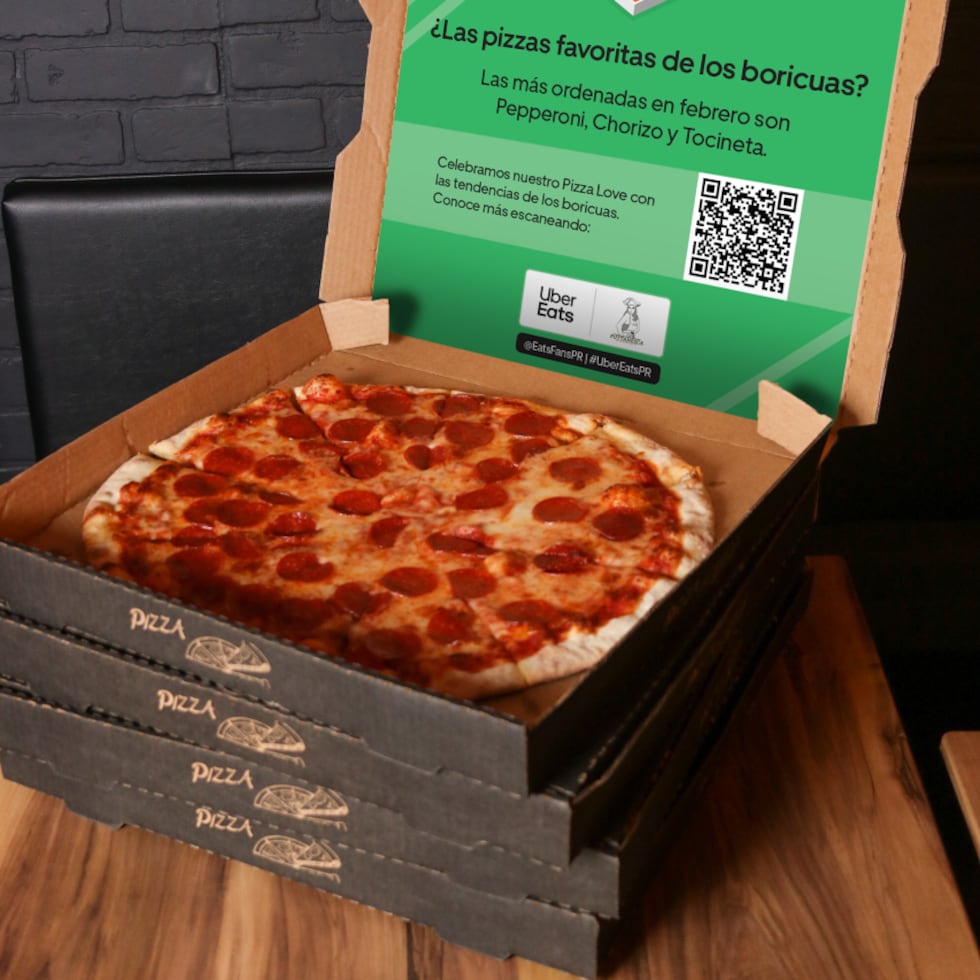 Más de 175,000 pizzas se han pedido a través de Uber Eats en febrero.