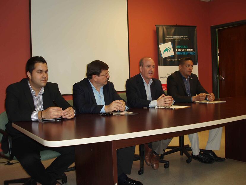 Paul Curran, Jose´ Romaguera, Nelson Perea y Alejandro Gonza´lez durante la conferencia de prensa. (Suministrada)