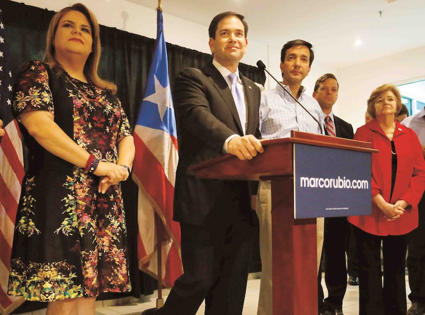 La comisionada residente Jenniffer González y el senador federal Marco Rubio. (GFR Media)