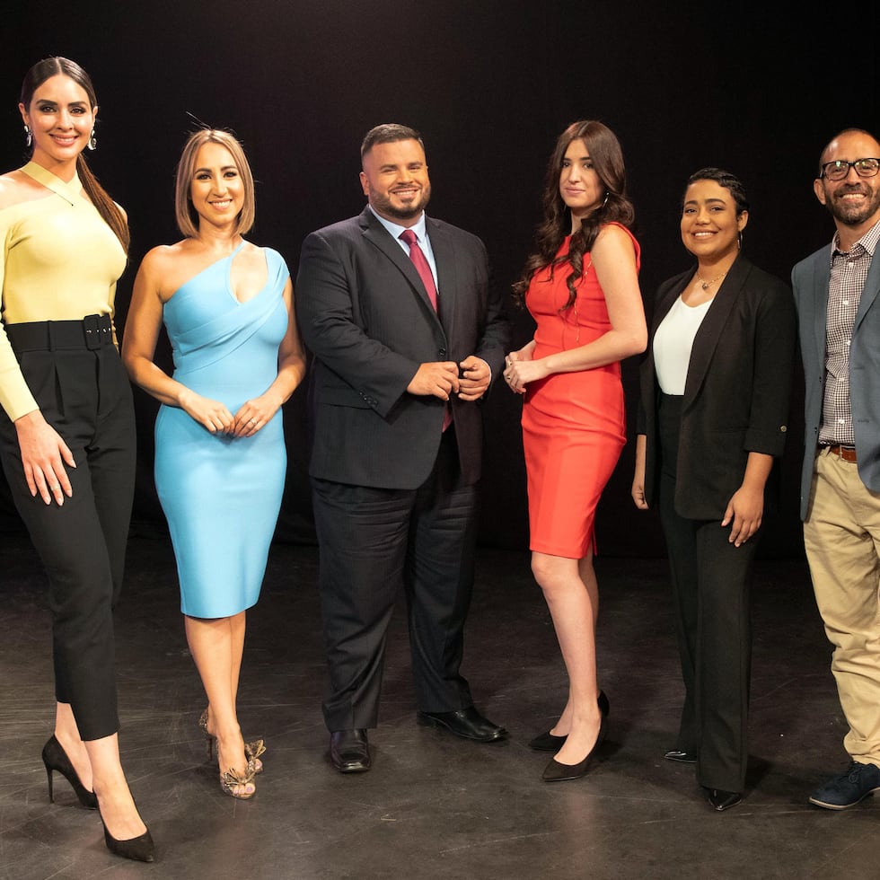 Estefanía Soto, Milly Méndez, Jay Fonseca, Laura Isabel González, Ámbar Suárez y Hermes Ayala son parte del equipo del nuevo programa "Cuarto Poder". (david.villafañe@gfrmedia.com)