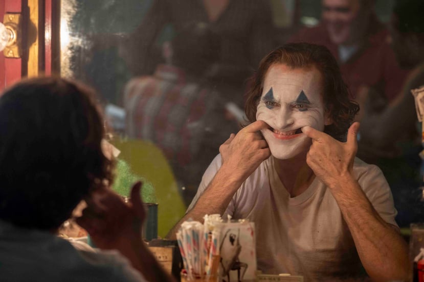 Joaquin Phoenix en una escena en la película del “Joker”. (Niko Tavernise/Warner Bros. Pictures vía AP)