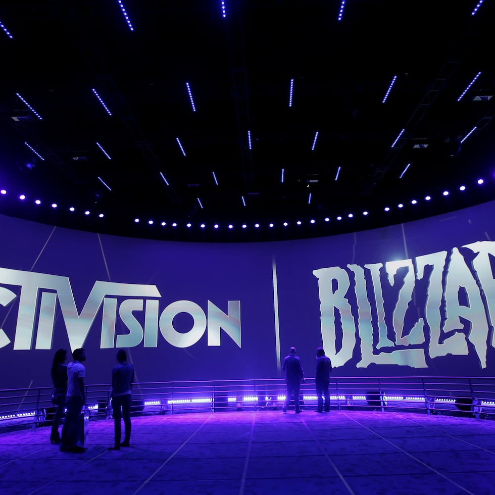 Imagen de archivo del puesto de Activision Blizzard durante la Electronic Entertainment Expo en Los Ángeles.