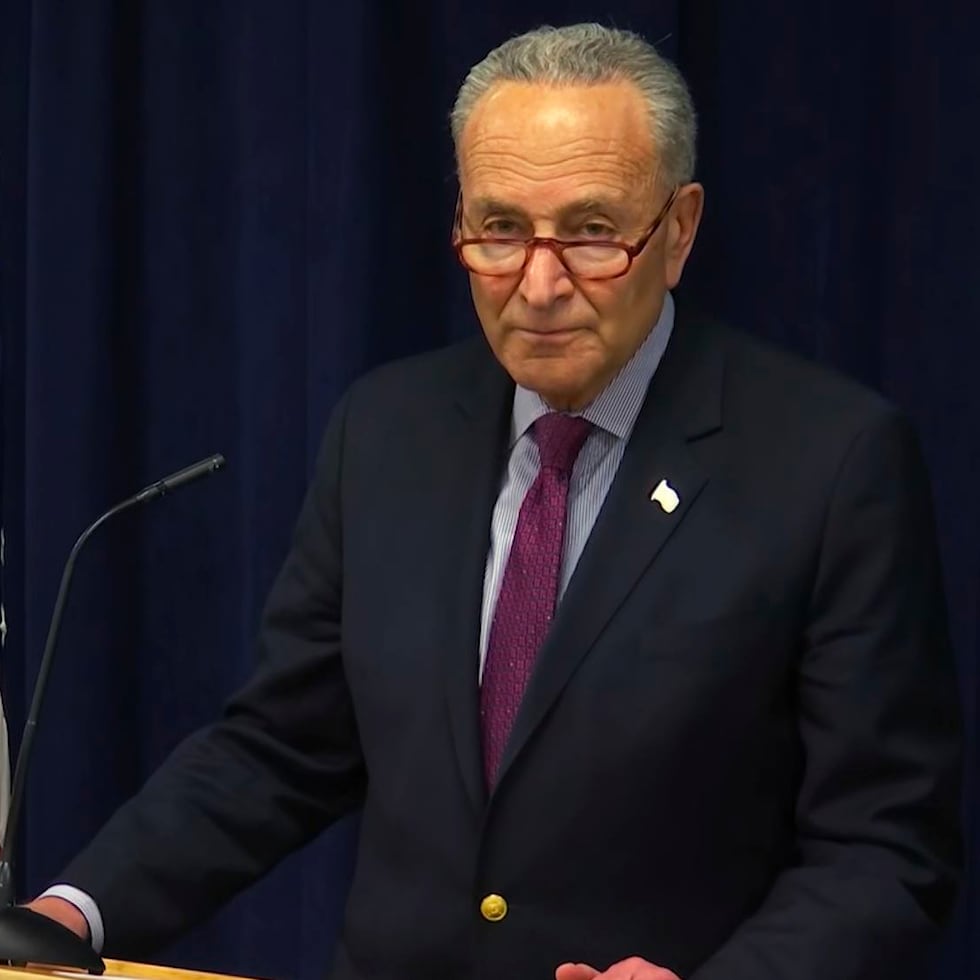 El senador demócrata Charles Schumer, líder de la mayoría en la Cámara Alta.