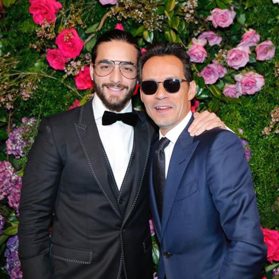 Maluma junto a Marc Anthony en una imagen de archivo.