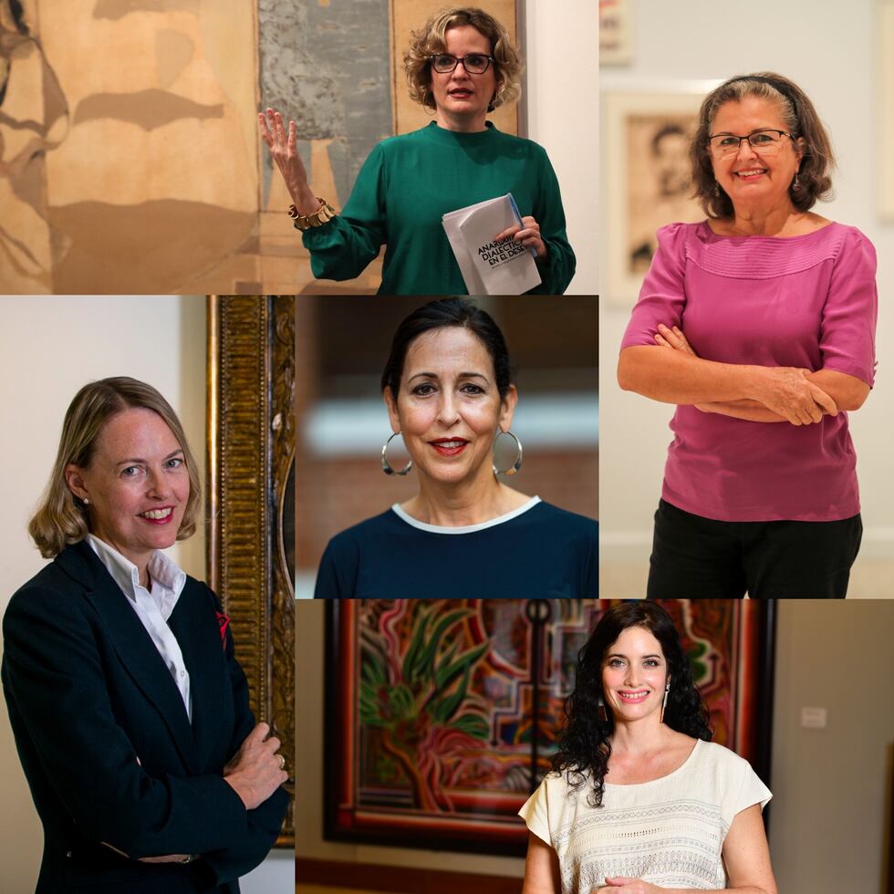 Mujeres al frente de los principales museos de Puerto Rico: Cheryl Hartup (Museo de Arte de Ponce), Marianne Ramírez (Museo de Arte Contemporáneo de Puerto Rico), Flavia Marichal (Museo de Historia, Antropología y Arte de la Universidad de Puerto Rico), María Ángela López Vilella (Museo de Las Américas) e Irene Esteves Almodóvar (Museo de la Universidad Ana G. Méndez).