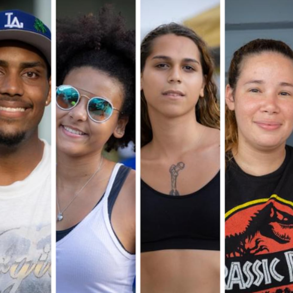 De izquierda a derecha: Kendrick Blair, Nashaly Ortiz, Mila Hellfyre García, Jacqueline Díaz , Stephanie Mendoza y Mariana Flores Quintana.