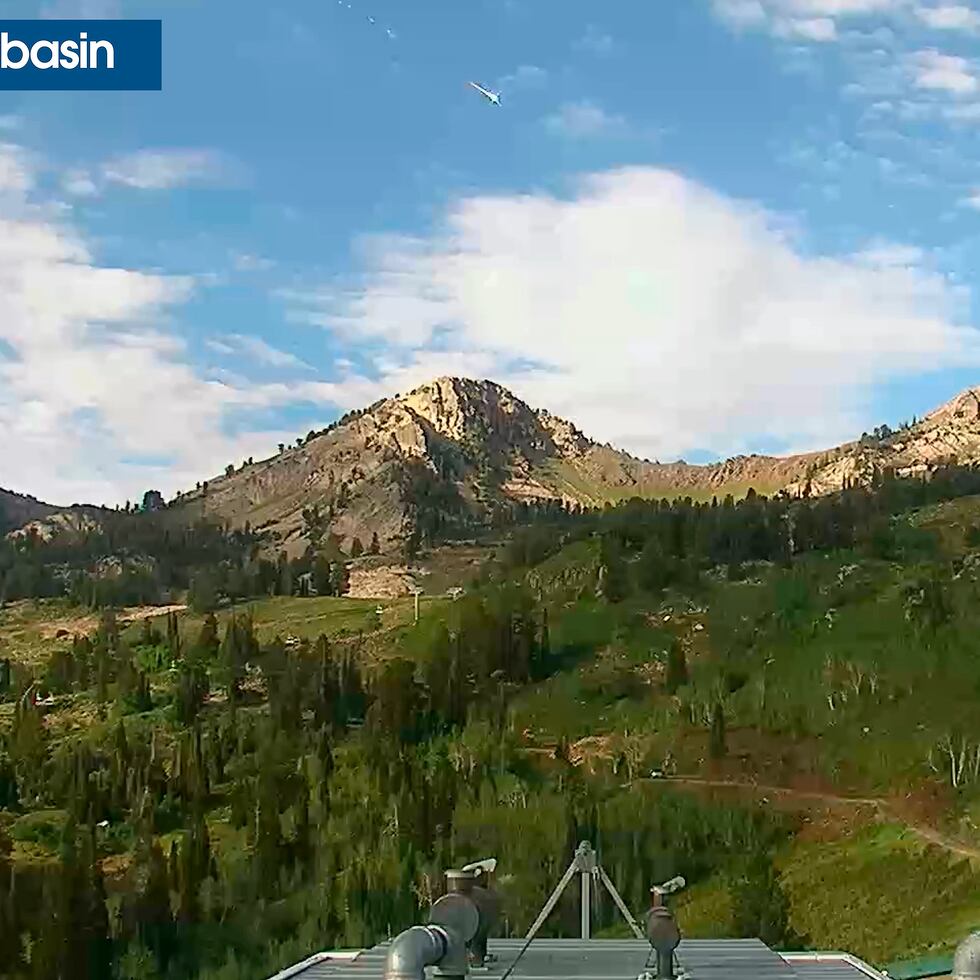 Imagen de vídeo captada por una cámara del centro turístico Snowbasin Resort.