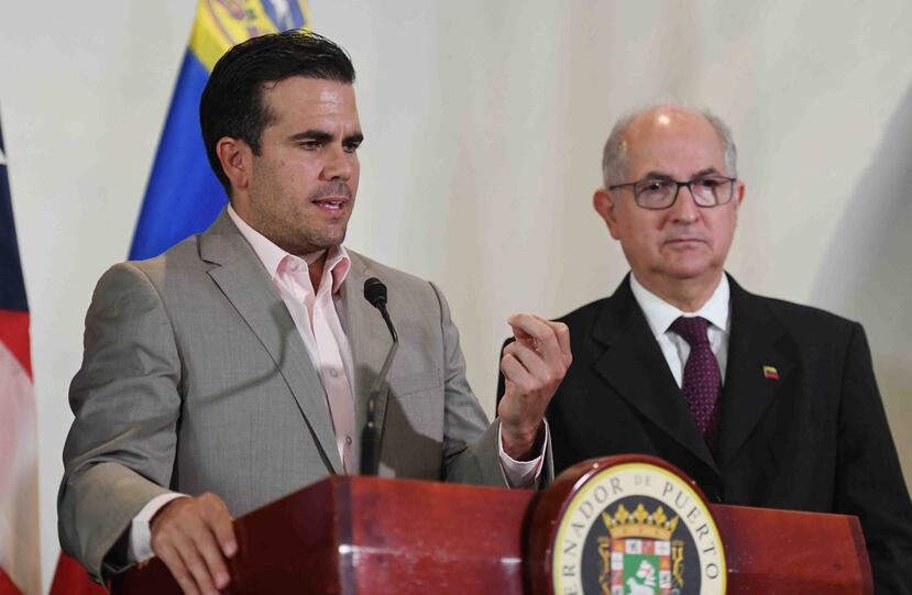 Ricardo Rosselló junto al exalcalde de Cararas Antonio Ledezma.