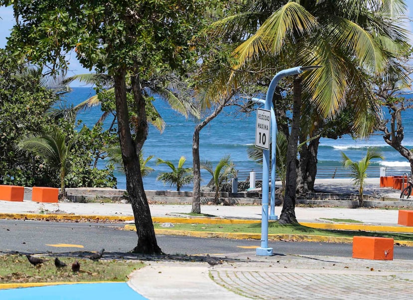 Entrada al balneario El Escambrón en San Juan.