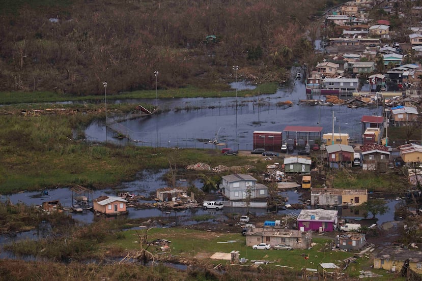 Imagen del momento en que el ojo del huracán María azotó a Puerto Rico el miércoles, 20 de septiembre.