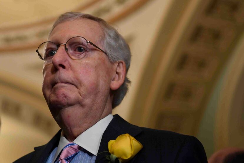 El líder de la mayoría republicana del Senado, Mitch McConnell. (AP)