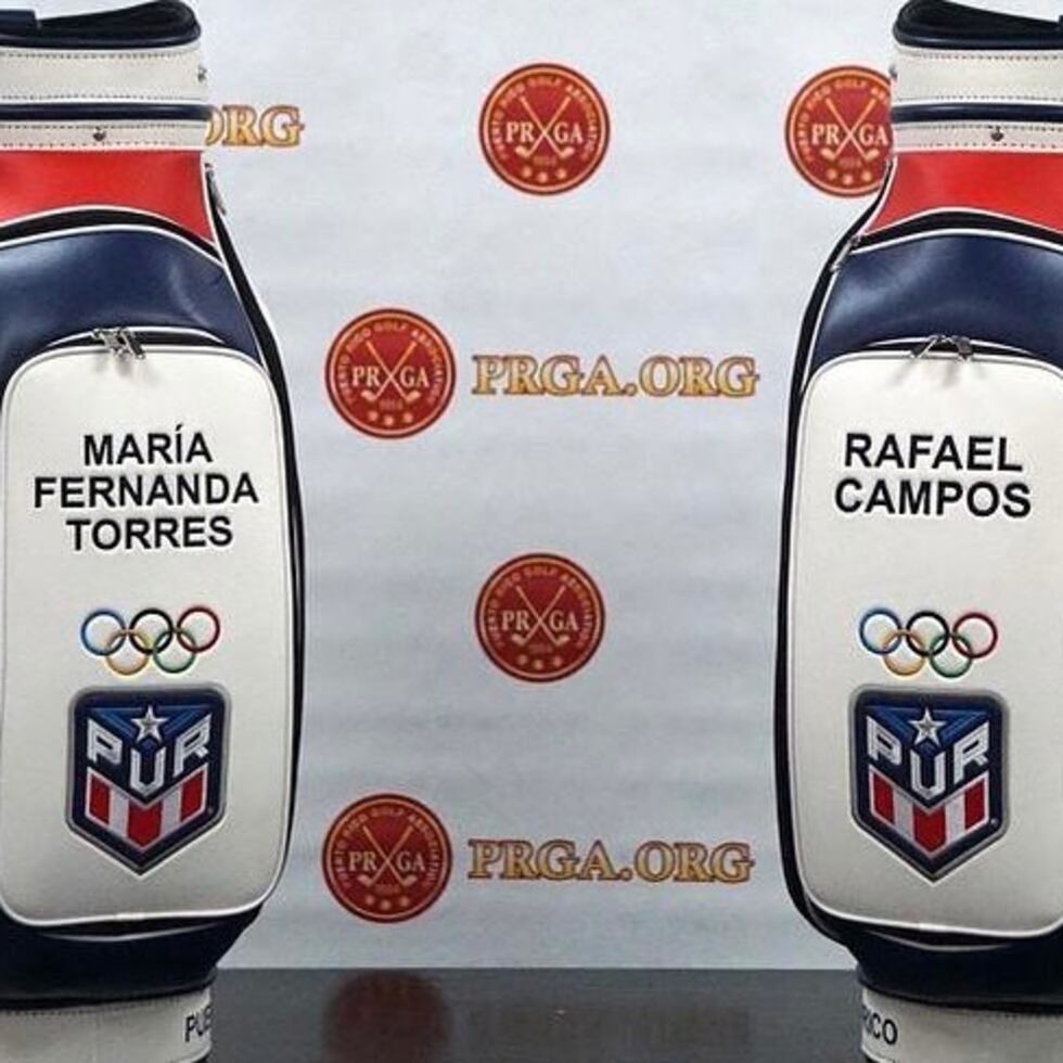 Estos son los bultos que usarán los golfistas boricuas Marifé Torres y Rafa Campos en Tokio 2020.