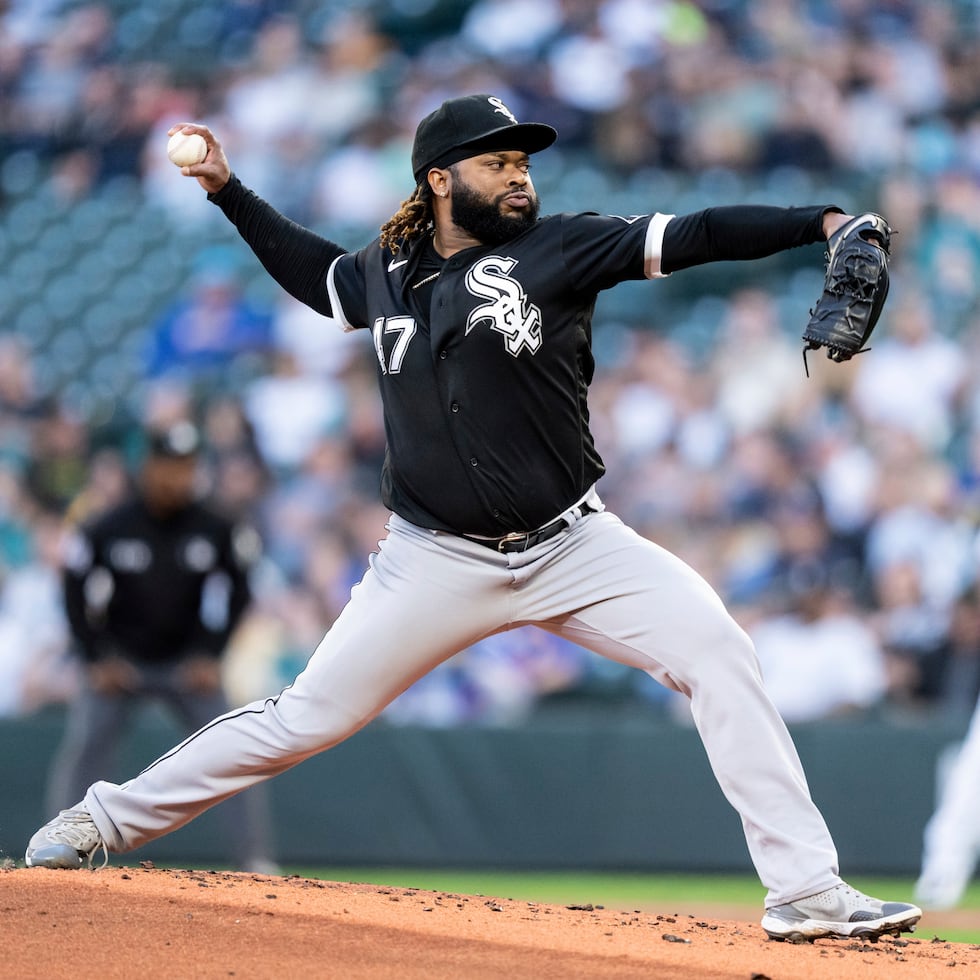 El dominicano Johnny Cueto lanzó con los White Sox de Chicago en la pasada temporada con marca de 8-10 y efectividad de 3.35.