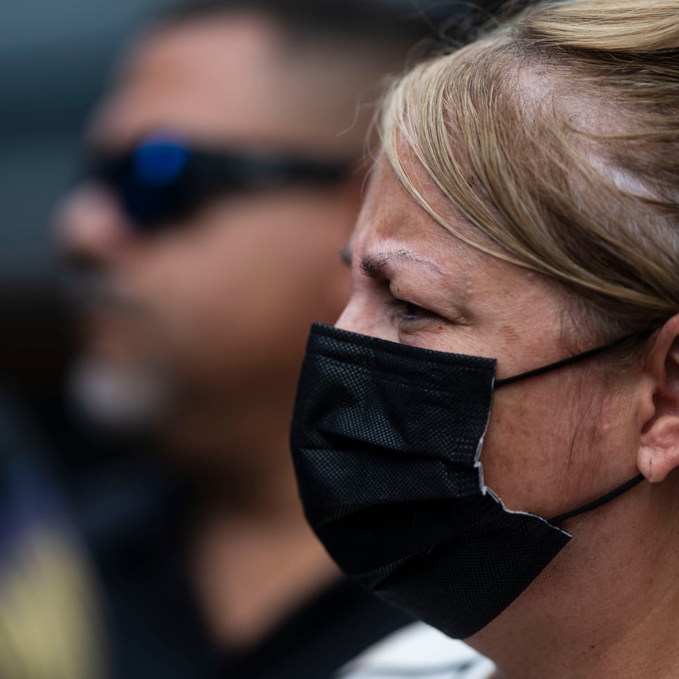 La exgobernadora Wanda Vázquez tras la vista judicial en el Tribunal federal, en Hato Rey.