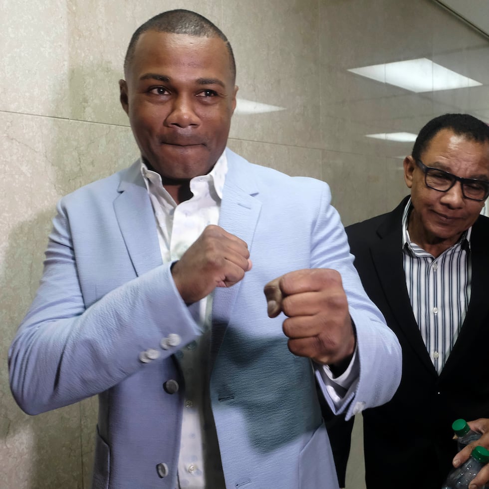 En la foto, el exboxeador Félix 'Tito' Trinidad -izquierda- y su padre don Félix.