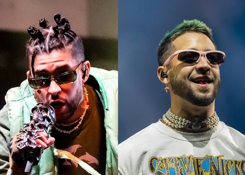 Bad Bunny, a la izquierda, y Mora, a la derecha, han trabajado juntos en varias producciones musicales.