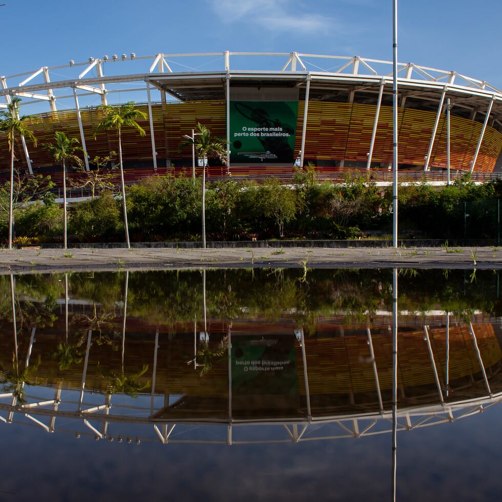 Imagen del Estadio del Parque Olímpico en Barra de Tijuca, Río de Janeiro. Muchas de las instalaciones usadas en los Juegos Olímpicos de 2016 no son usadas.