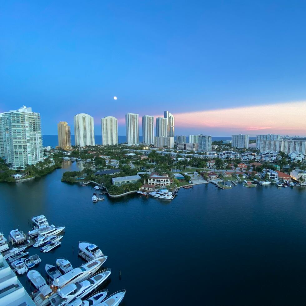 Vista panorámica de las Sunny Isles, en Florida.