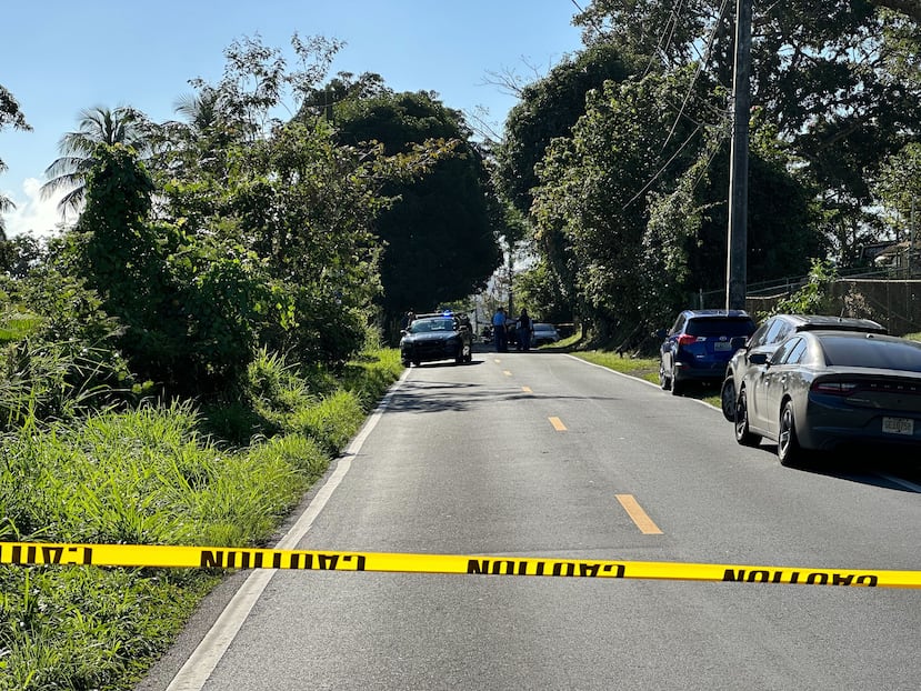 Área donde fue encontrada muerta una mujer en Juncos.