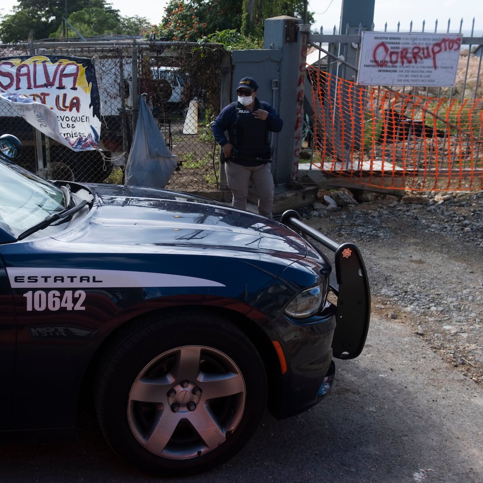 El incidente ocurrió el 29 de enero del año en curso durante una manifestación en la zona de construcción sobre la cueva Las Golondrinas.