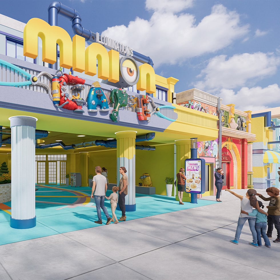 Fachada de lo que será el Minion Café en Universal Orlando Resort.