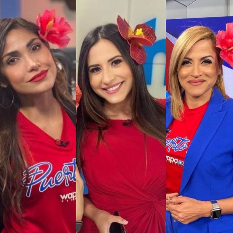 Yizette Cifredo, Zamira Mendoza y Aixa Vázquez fueron algunas de las figuras de la televisión que lucieron una flor de maga en su cabellera hoy.