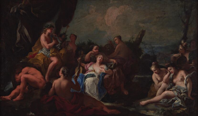 “Apolo y las musas”, de Jacopo Amigoni, pieza del siglo XVIII. (Suministrada)