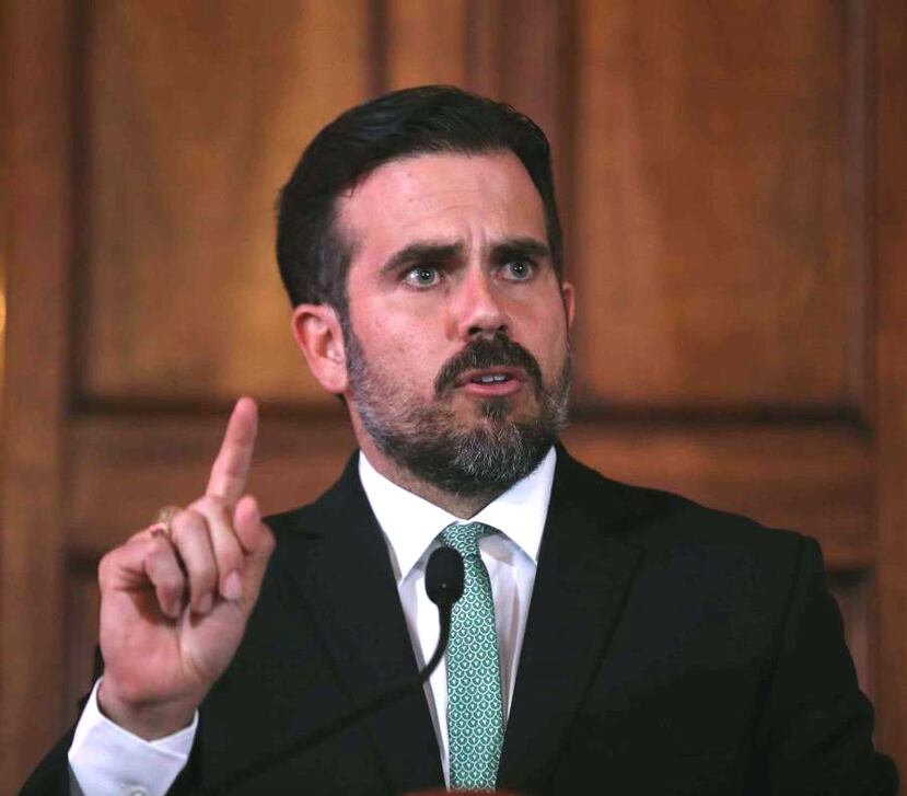 El gobernador Ricardo Rosselló Nevares durante un mensaje en La Fortaleza.