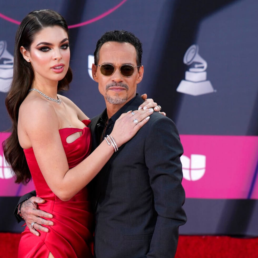 Nadia Ferreira junto a Marc Anthony en noviembre de 2022.