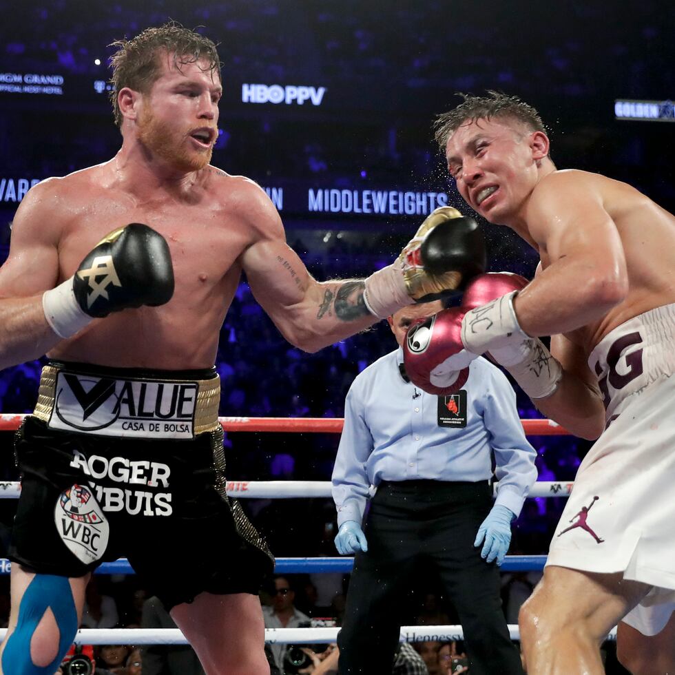 El tercer enfrentamiento entre Saúl 'Canelo' Álvarez, a la izquierda, y Gennady Golovkin, a la derecha, se realizará el 17 de septiembre en Las Vegas.