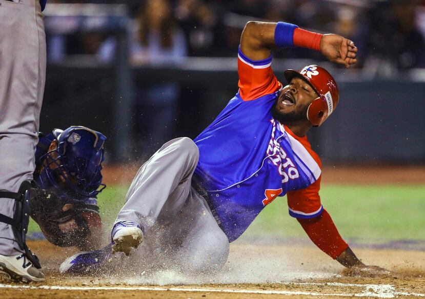 Anthony García fue fundamental en la primera victoria de Puerto Rico ante México en la Serie del Caribe al remolcar dos carreras y anotar otra en la jornada del viernes. (AP)