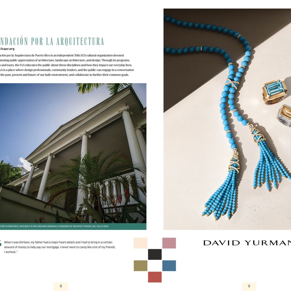 El libro incluye estampas de distintas fundaciones locales con joyería de prestigiosos diseñadores. (Foto: Suministrada)