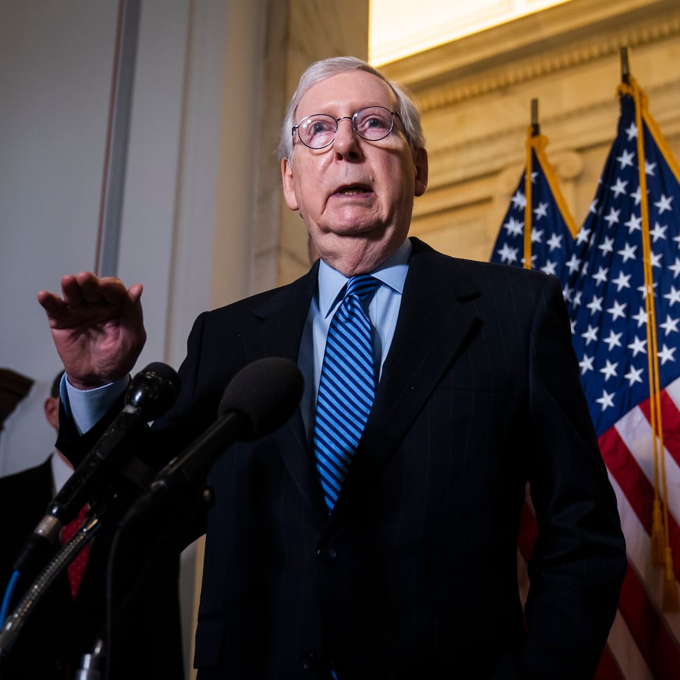 En la imagen, el líder republicano en el Senado de Estados Unidos Mitch McConnell.