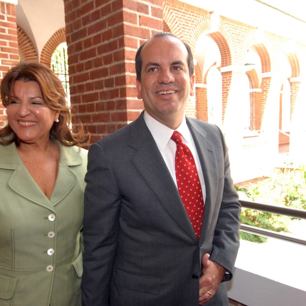 Luisa "Piti" Gándara junto a su esposo Aníbal Acevedo Vilá.