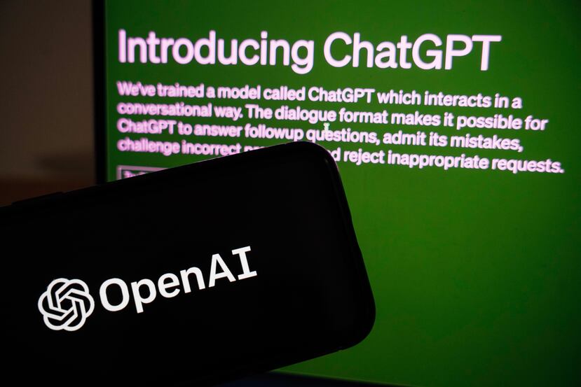 Una imagen de archivo muestra la página de introducción de ChatGPT, un modelo interactivo de chatbot de inteligencia artificial.